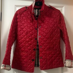 Burberry Beige and Black Quilted Jacket